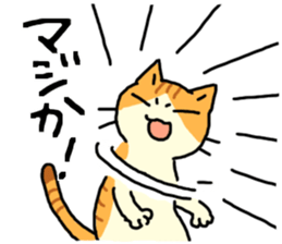 Brown&White<Cat sticker> sticker #15075574
