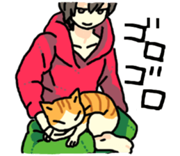 Brown&White<Cat sticker> sticker #15075580