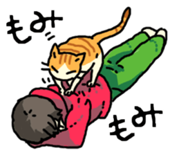 Brown&White<Cat sticker> sticker #15075581