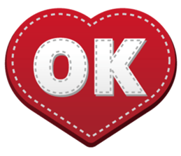 Chocolate and Heart shape sticker #15075624