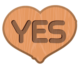 Chocolate and Heart shape sticker #15075625