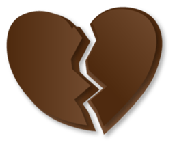 Chocolate and Heart shape sticker #15075636