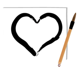 Chocolate and Heart shape sticker #15075642