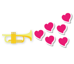 Chocolate and Heart shape sticker #15075645