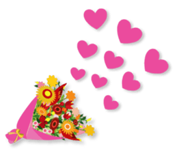 Chocolate and Heart shape sticker #15075646