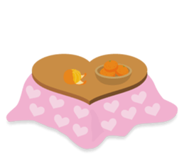 Chocolate and Heart shape sticker #15075650