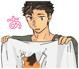 Calico Cat&Japanese Boy sticker #15076592