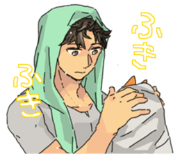 Calico Cat&Japanese Boy sticker #15076602