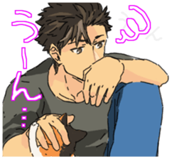 Calico Cat&Japanese Boy sticker #15076608