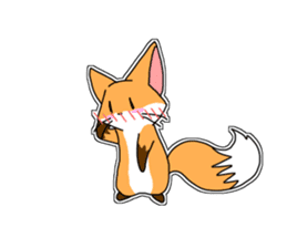 White cats "Mee" and happy friends sticker #15078529