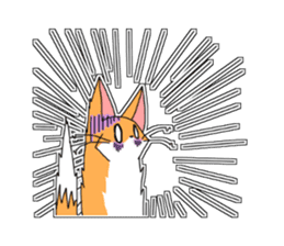 White cats "Mee" and happy friends sticker #15078531