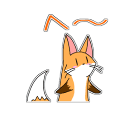 White cats "Mee" and happy friends sticker #15078544