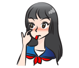beautiful high school girl sticker #15078707