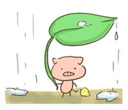 pig with FRIENDS Four Seasons sticker #15078805