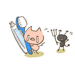 pig with FRIENDS Four Seasons sticker #15078832