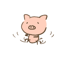 pig with FRIENDS Four Seasons sticker #15078836
