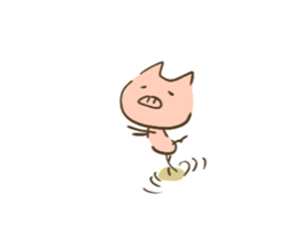 pig with FRIENDS Four Seasons sticker #15078839