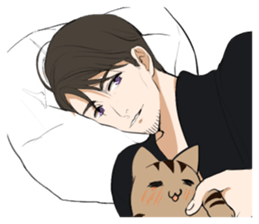 Leopard cat&Japanese Boy sticker #15079384