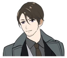 Leopard cat&Japanese Boy sticker #15079397