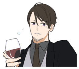 Leopard cat&Japanese Boy sticker #15079408