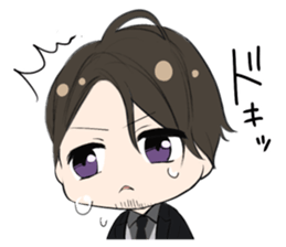 Leopard cat&Japanese Boy sticker #15079412