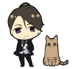 Leopard cat&Japanese Boy sticker #15079416