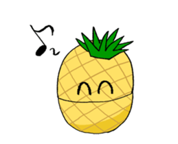 Funny Fruits Face sticker #15080919