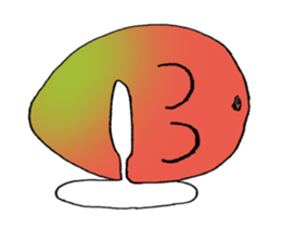 Funny Fruits Face sticker #15080920