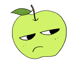 Funny Fruits Face sticker #15080923