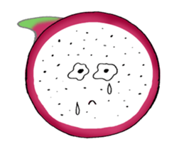Funny Fruits Face sticker #15080924