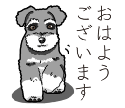 Wanko-Biyori miniature schnauzer sticker #15082460
