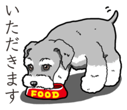 Wanko-Biyori miniature schnauzer sticker #15082465
