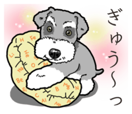 Wanko-Biyori miniature schnauzer sticker #15082466