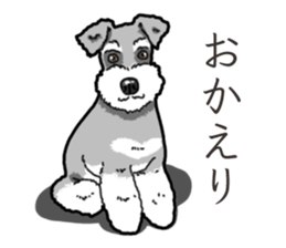 Wanko-Biyori miniature schnauzer sticker #15082470