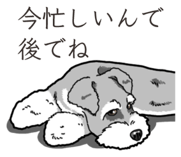 Wanko-Biyori miniature schnauzer sticker #15082471