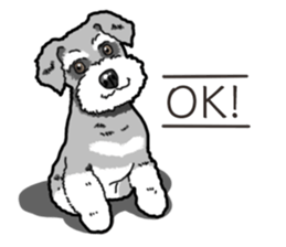Wanko-Biyori miniature schnauzer sticker #15082476