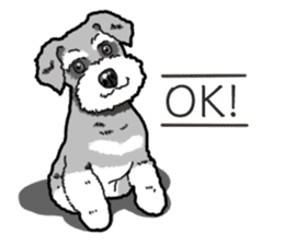 Wanko-Biyori miniature schnauzer sticker #15082476