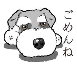 Wanko-Biyori miniature schnauzer sticker #15082485