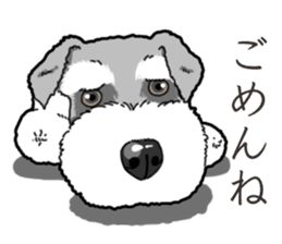 Wanko-Biyori miniature schnauzer sticker #15082485