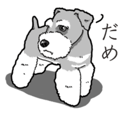 Wanko-Biyori miniature schnauzer sticker #15082488