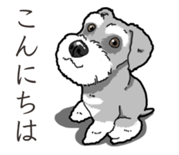 Wanko-Biyori miniature schnauzer sticker #15082492