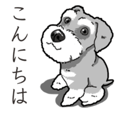 Wanko-Biyori miniature schnauzer sticker #15082492