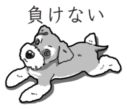 Wanko-Biyori miniature schnauzer sticker #15082495