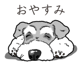 Wanko-Biyori miniature schnauzer sticker #15082498