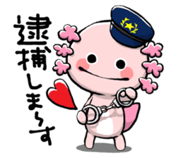 Cute Pink Axolotl sticker #15083119