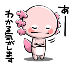 Cute Pink Axolotl sticker #15083124