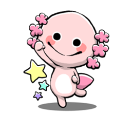 Cute Pink Axolotl sticker #15083127