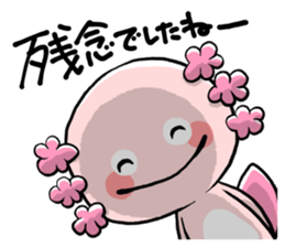 Cute Pink Axolotl sticker #15083130