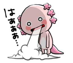 Cute Pink Axolotl sticker #15083132