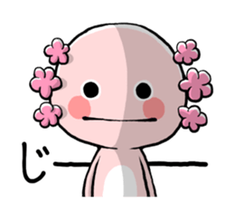 Cute Pink Axolotl sticker #15083134
